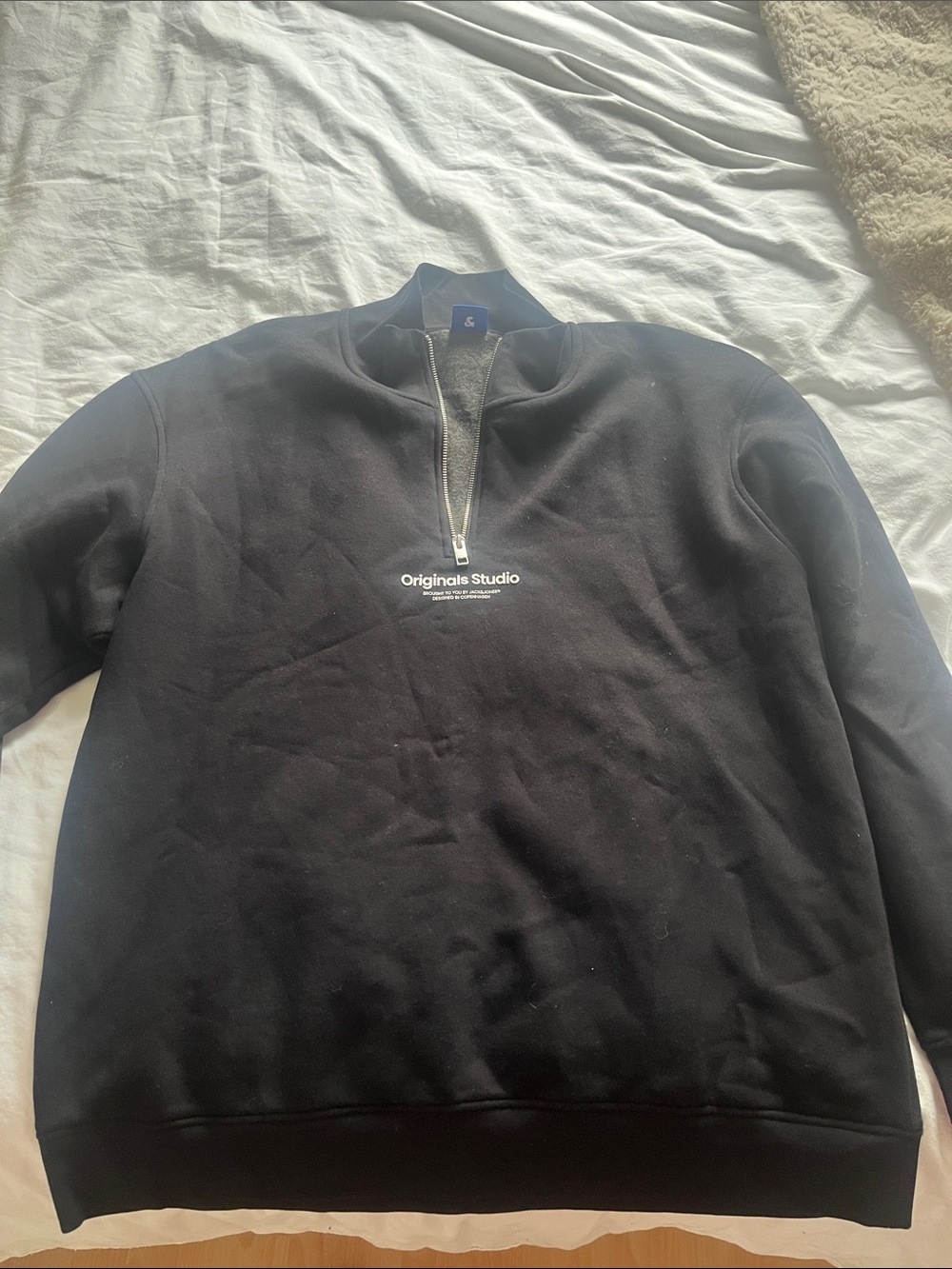 Jack & Jones Black Half-Zip Sweatshirt